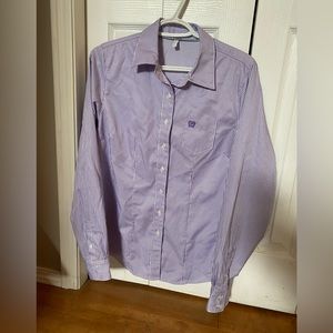 Womens Cinch Pinstripe button up shirt